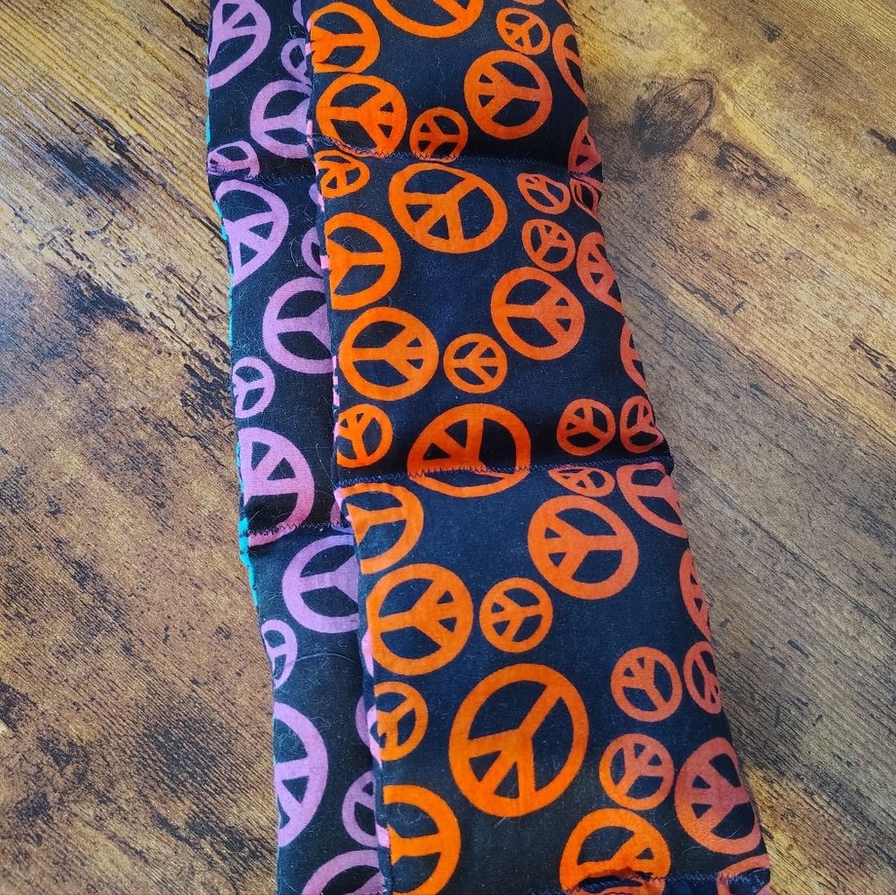 Handmade Re-Usable Therapy Heat Packs Multi Color Peace Print
